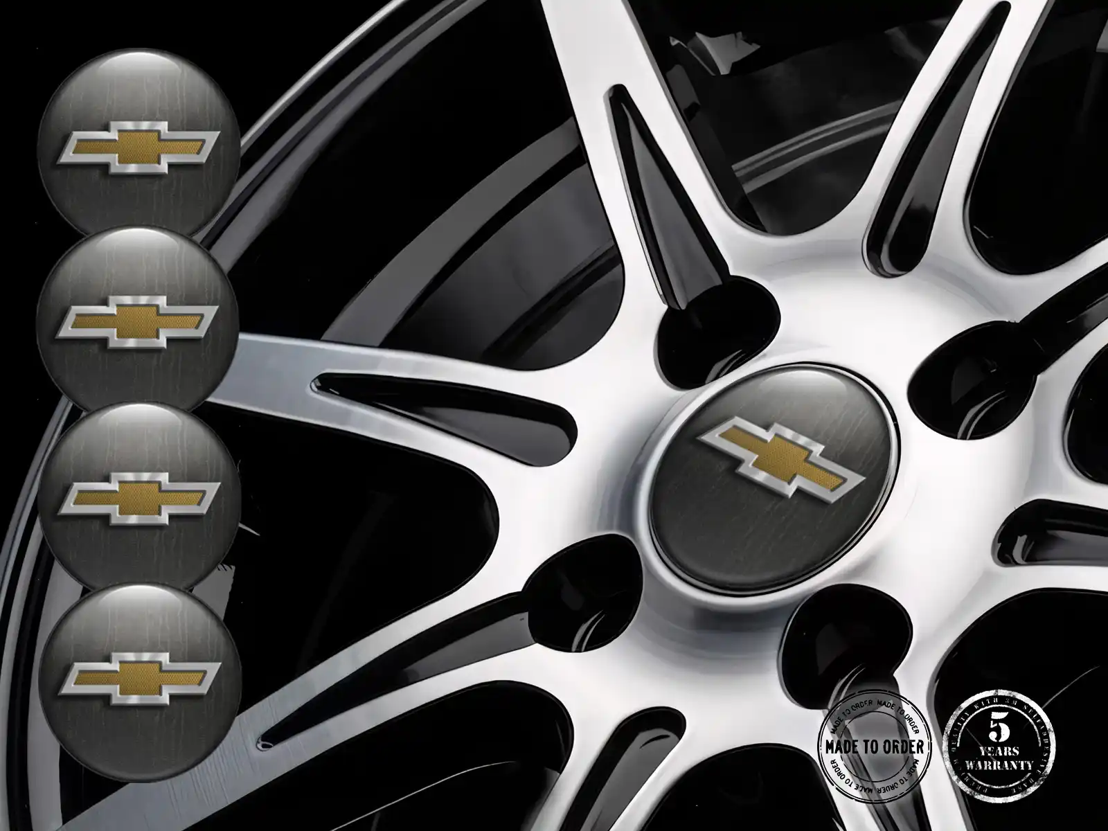 Chevrolet  Radaufkleber Version Gewölbte Harzlabels